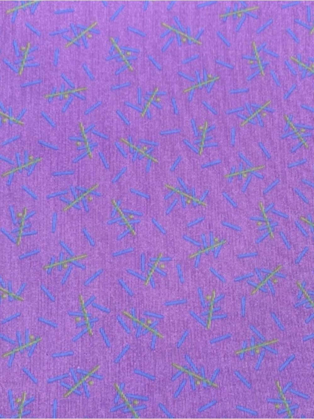 Benartex Fabric Cotton Medium Purple Pixie Sticks Pattern 2 yards +5 inches